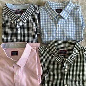 UNTUCKit Men's Casual Gingham and Striped Shirts - Black, Blue, Pink, Green